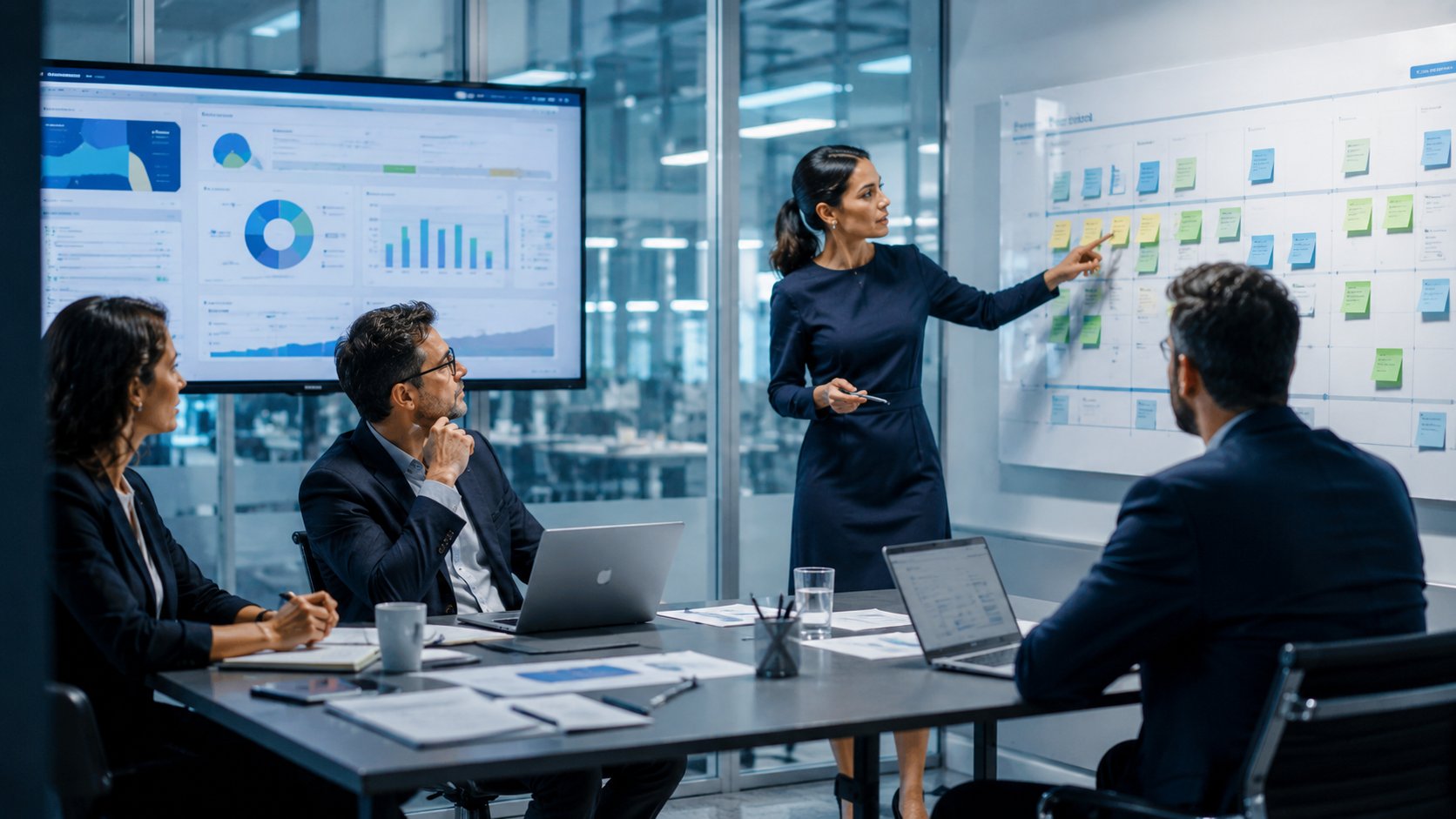 Enterprise delivery team working on continuous business application improvements